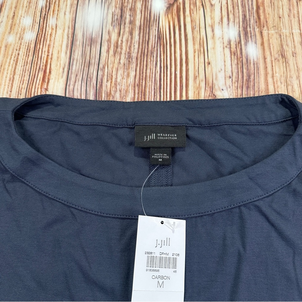 NWT J. Jill Wearever Collection Carbón Short Sleeve Women’s T-Shirt  Size Médium - Picture 11 of 12